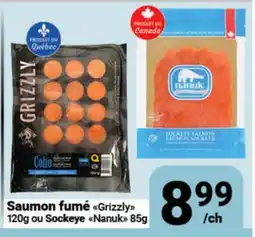 Pasquier Saumon fumé Grizzly 120g ou Sockeye Nanuk 85g offer