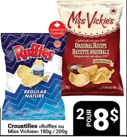 Pasquier Croustilles Ruffles ou Miss Vickies offer