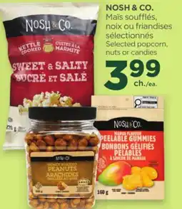 Proxim NOSH & CO. Selected popcorn, nuts or candies offer