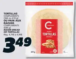 IGA COMPLIMENTS TORTILLAS offer