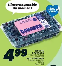IGA WILD BLUEBERRIES offer