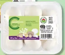 IGA COMPLIMENTS WHOLE WHITE MUSHROOMS offer