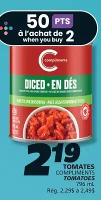 IGA COMPLIMENTS TOMATOES offer