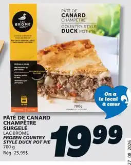 IGA LAC BROME FROZEN COUNTRY STYLE DUCK POT PIE offer