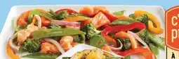 IGA C'EST PRÊT! À CUIRE MARINATED SHRIMP SALMON AND VEGETABLES TRAY offer