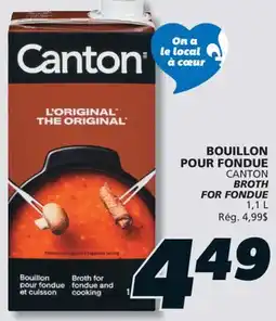 IGA CANTON BROTH FOR FONDUE offer
