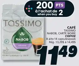 IGA TASSIMO NABOB COFFEE offer