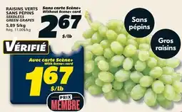 IGA SEEDLESS GREEN GRAPES offer