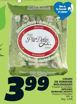IGA ORGANIC ROMAINE HEARTS offer