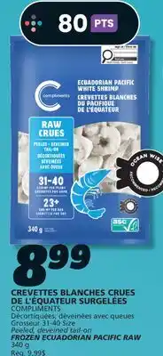 IGA COMPLIMENTS FROZEN ECUADORIAN PACIFIC RAW offer