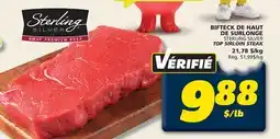 IGA STERLING SILVER TOP SIRLOIN STEAK offer