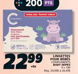 IGA COMPLIMENTS BABY WIPES offer