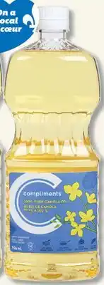 IGA COMPLIMENTS CANOLA OR VEGETABLE OIL offer