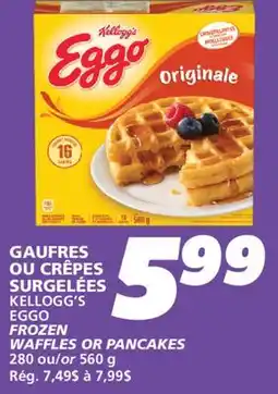 IGA KELLOGG'S EGGO FROZEN WAFFLES OR PANCAKES offer