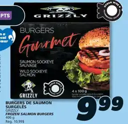 IGA GRIZZLY FROZEN SALMON BURGERS offer