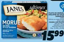 IGA JANES FROZEN COD FILLETS offer