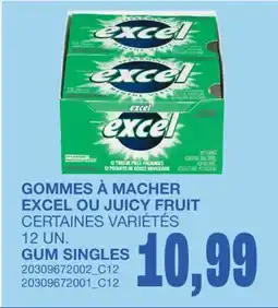 Wholesale Club GOMMES À MACHER OU JUICY FRUIT, 12 UN offer