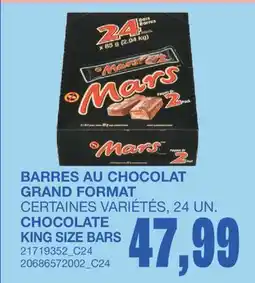 Wholesale Club BARRES AU CHOCOLAT GRAND FORMAT, 24 UN offer