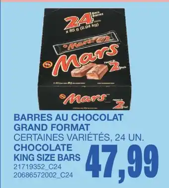 Wholesale Club BARRES AU CHOCOLAT GRAND FORMAT, 24 UN offer