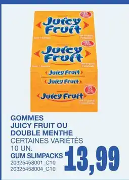 Wholesale Club GOMMES OU DOUBLE MENTHE, 10 UN offer