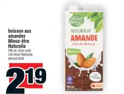 Super C boisson aux amandes Mieux-être Naturalia | Life Smart Naturalia almond drink offer