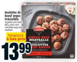 Super C boulettes de bœuf angus Irrésistible | Irrésistible angus beef meatballs offer