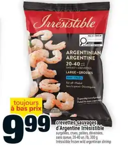 Super C crevettes sauvages d'Argentine Irresistible | Irrésistible frozen wild argentinian shrimp offer