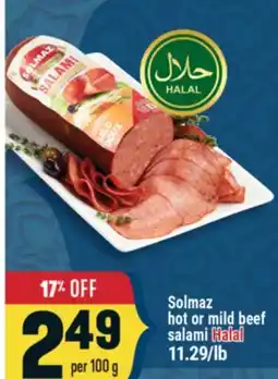 Marché Adonis Solmaz hot or mild beef salami Halal offer