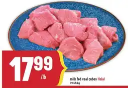 Marché Adonis milk fed veal cubes Halal offer