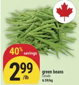 Marché Adonis Green beans offer