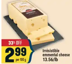 Marché Adonis Irrésistible emmental cheese offer
