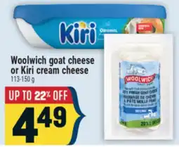 Marché Adonis Woolwich goat cheese or Kiri cream cheese offer