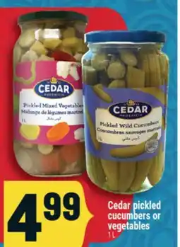 Marché Adonis CEDAR PICKLED CUCUMBERS OR VEGETABLES offer