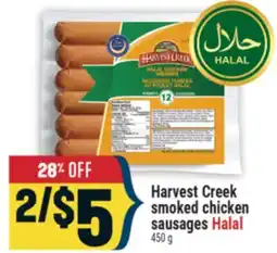 Marché Adonis Harvest Creek smoked chicken sausages Halal offer