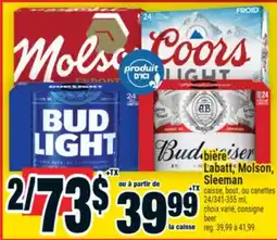 Super C bière Labatt, Molson Sleeman | beer offer