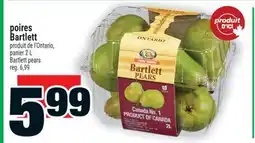 Super C poires Bartlett | Bartlett pears offer