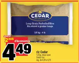 Super C riz Cedar | Cedar rice offer