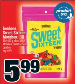 Super C bonbons SweetSixteen Mondoux | Mondoux SweetSixteen candies offer