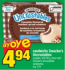 Super C Smucker's Uncrustables sandwichs | Smucker's Uncrustables sandwiches offer