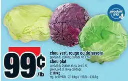 Super C chou vert, rouge ou de savoie, chou plat | green, red or savoy cabbage offer