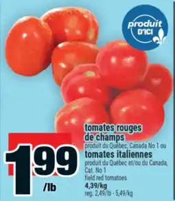 Super C tomates rouges de champs, tomates italiennes | field red tomatoes offer