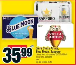 Super C bière Stella Artois, Blue Moon, Sapporo | beer offer