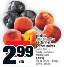 Super C pêches, nectarines, prunes noires | peaches, nectarines or black plums offer