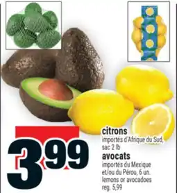 Super C citrons ou avocats | lemons or avocadoes offer