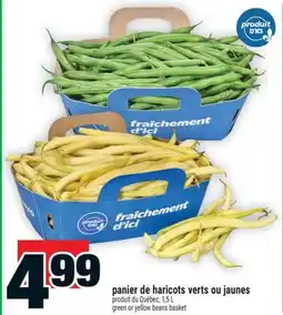 Super C panier de haricots verts ou jaunes | green or yellow beans basket offer