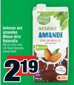Super C boisson aux amandes Mieux‑être Naturalia | Life Smart Naturalia almond drink offer