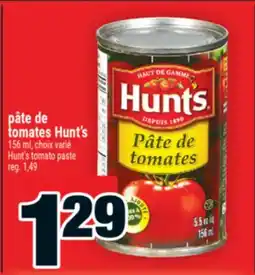 Super C pâte de tomates Hunt's | Hunt's tomato paste offer