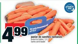 Super C panier de carottes nantaises | nantes carrot basket offer