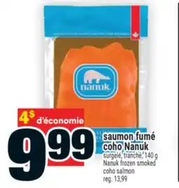 Super C saumon fumé coho Nanuk | Nanuk frozen smoked coho salmon offer