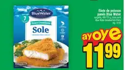 Super C filets de poisson panés BlueWater | BlueWater breaded fish fillets offer